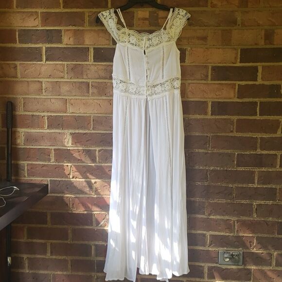 Maxi Lace White  Crochet Dress - Picture 1 of 10